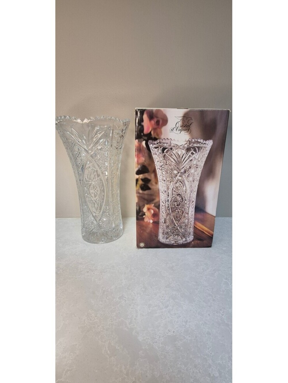 Vintage Cristal D'Arques Chesnay 11" Crystal Vase